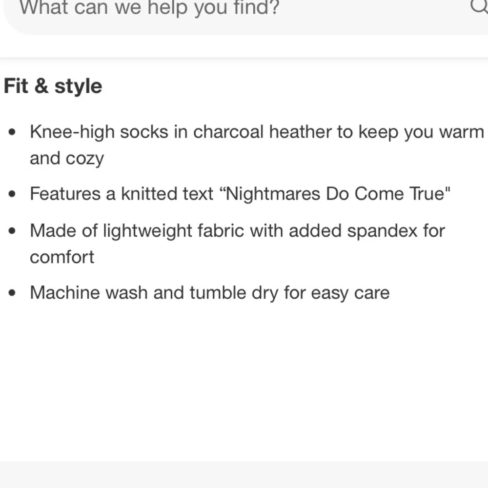Disney The Nightmare Before Christmas Knee-High Socks, Nightmares‎ Do Come True!